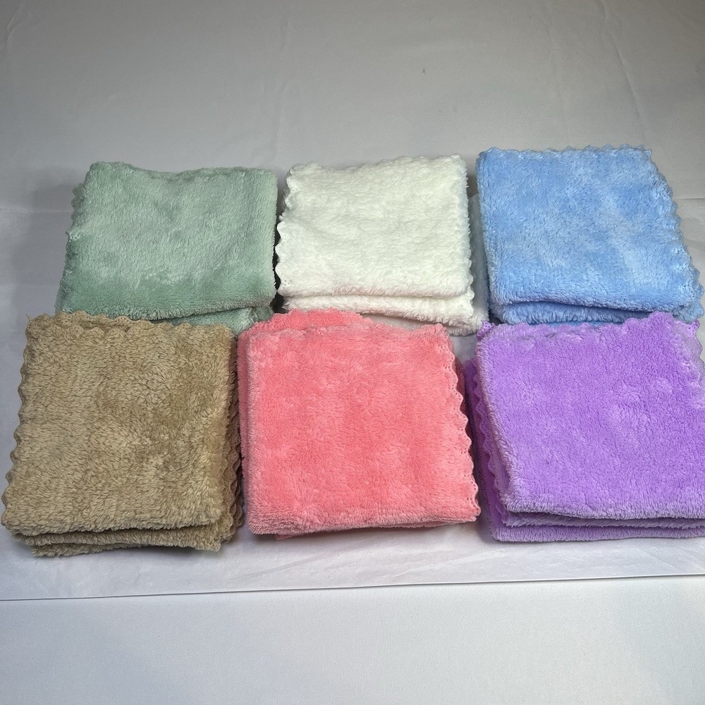 Set of 18 Poly Microfiber Face‎ Makeup Cleaning Cloths Wipes Towels 10x10 Spa